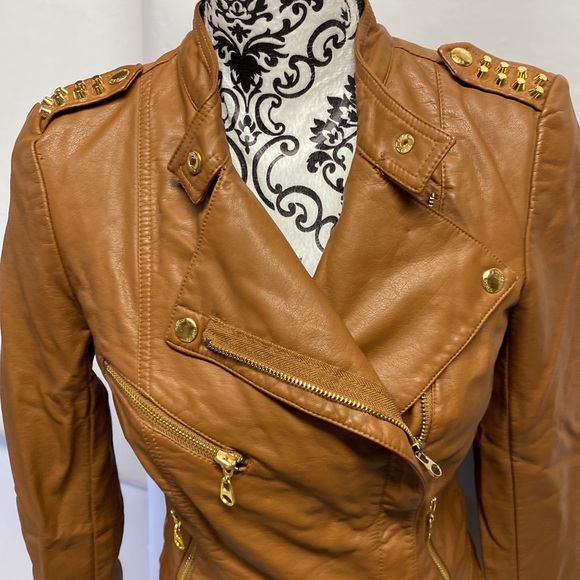 Rockin Guess Soft Vegan Leather Moro Jacket - Picture 6 of 8